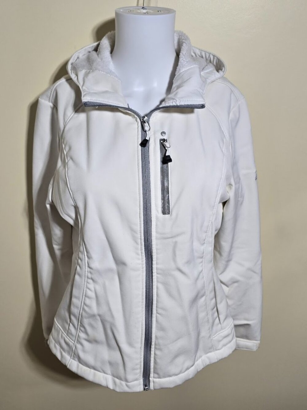 ZeroXposur Women’s White Softshell Hooded Jacket Fleece Lined Size S - Picture 7 of 15